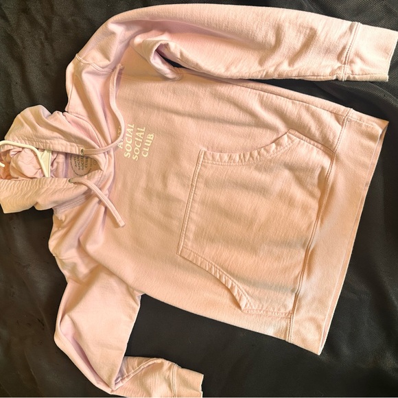 Anti Social Social Club Tops - Anti Social Social Club pink hoodie worn once